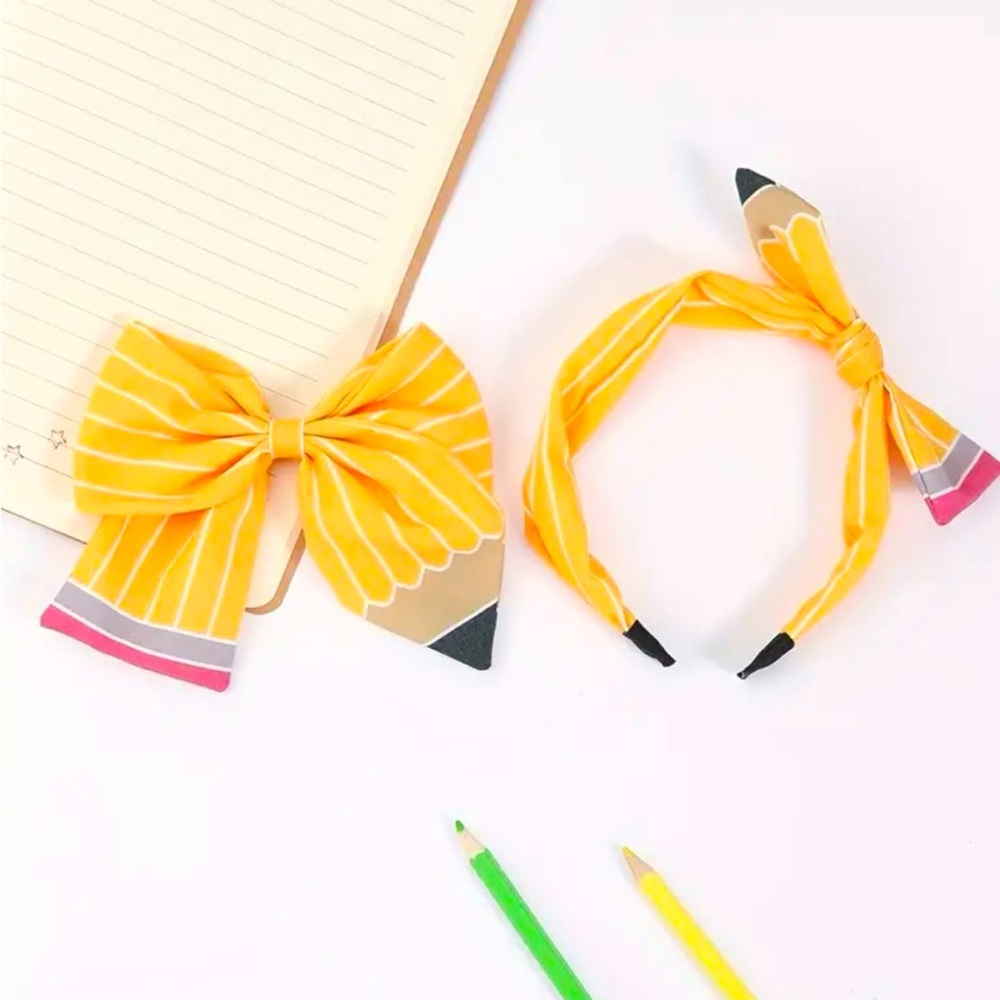 NEW kids back 2 school hair accessories ✏️
